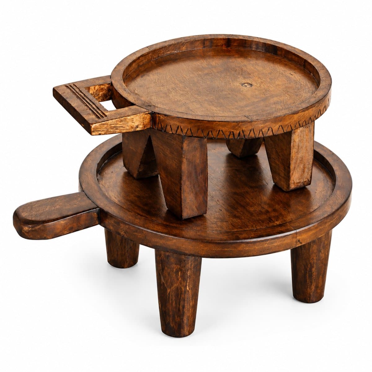 Mango Wood Footed Tray Riser Set of 2 view 2